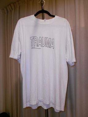 Trauma White T-Shirt Large